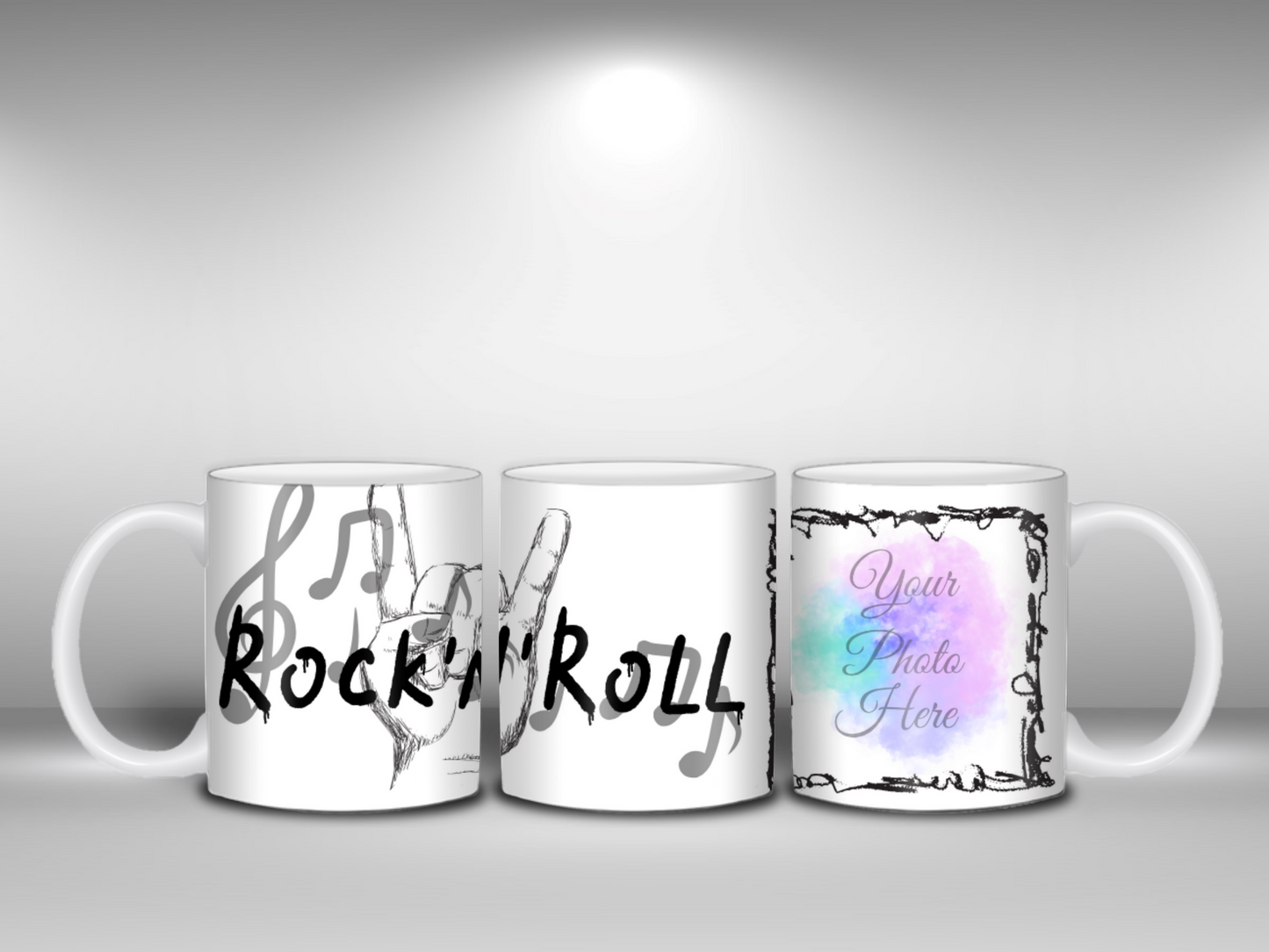 11oz Ceramic Mug Custom Rock&Roll Design