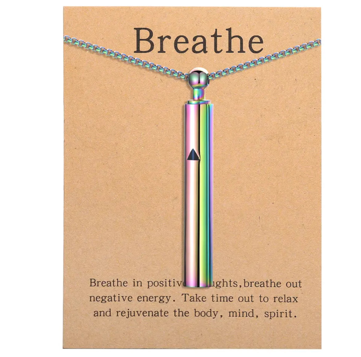 Breathe Stainless Steel Breathing Necklace