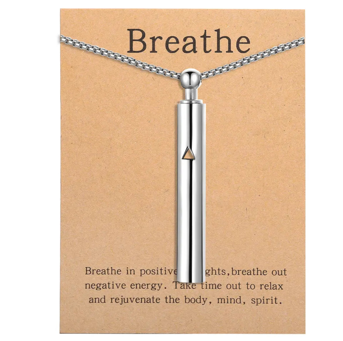 Breathe Stainless Steel Breathing Necklace