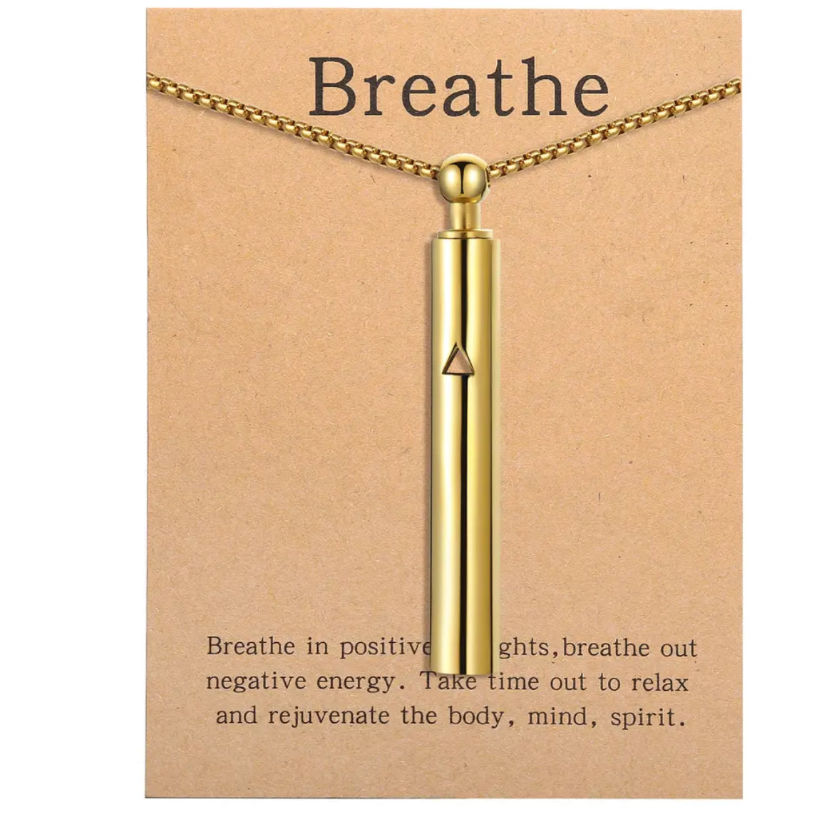 Breathe Stainless Steel Breathing Necklace