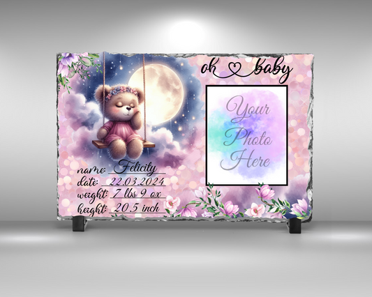 Oh Baby Rectangle Slate 15 cm x 20 cm