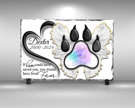 Pet memorial Slate 15 cm x 20 cm