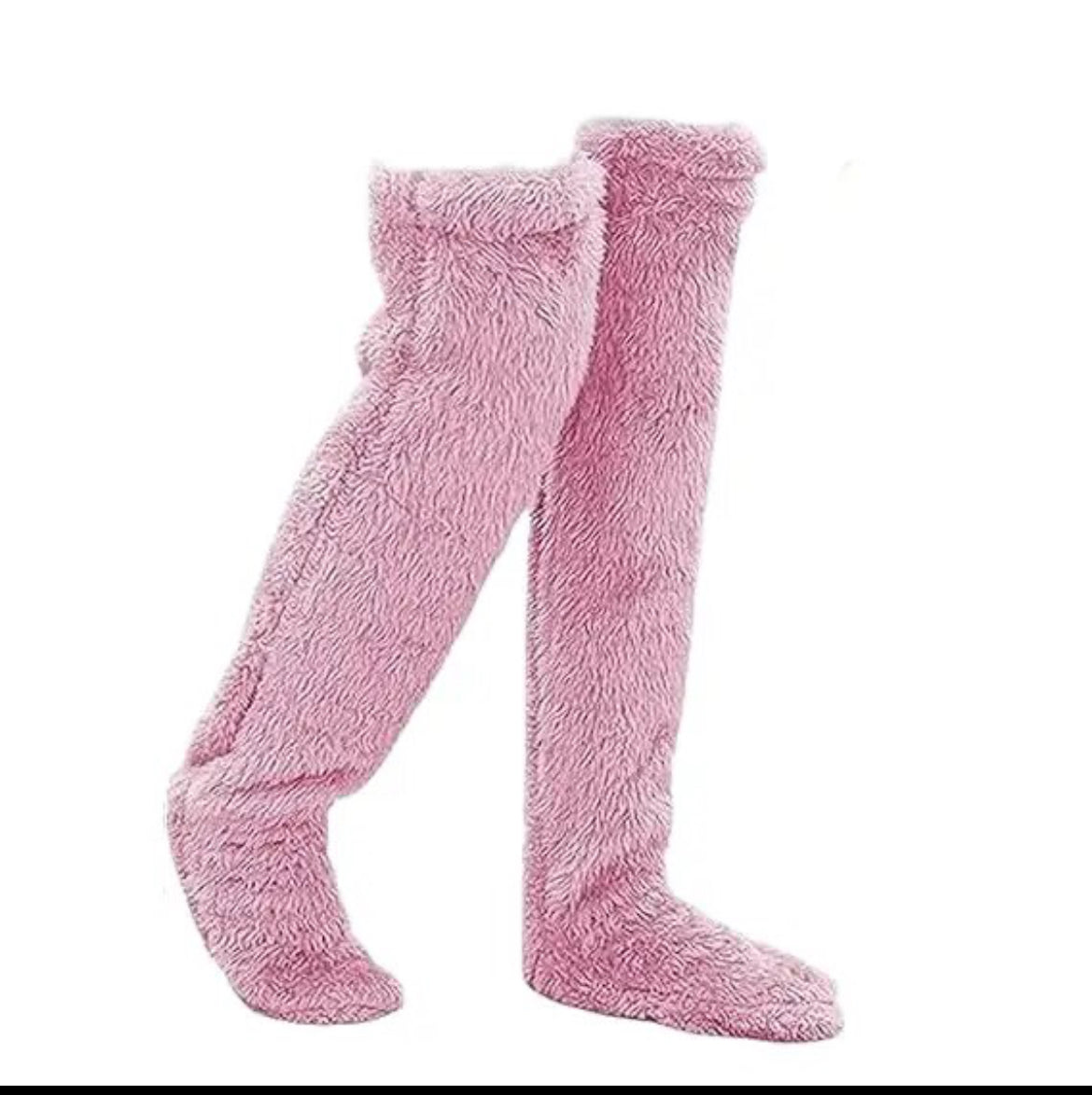 Fluffy Long Kneelet Socks Warm Plush Socks for Adult Knee Warmers Winter Leg Warmer Sleep Socks Gifts