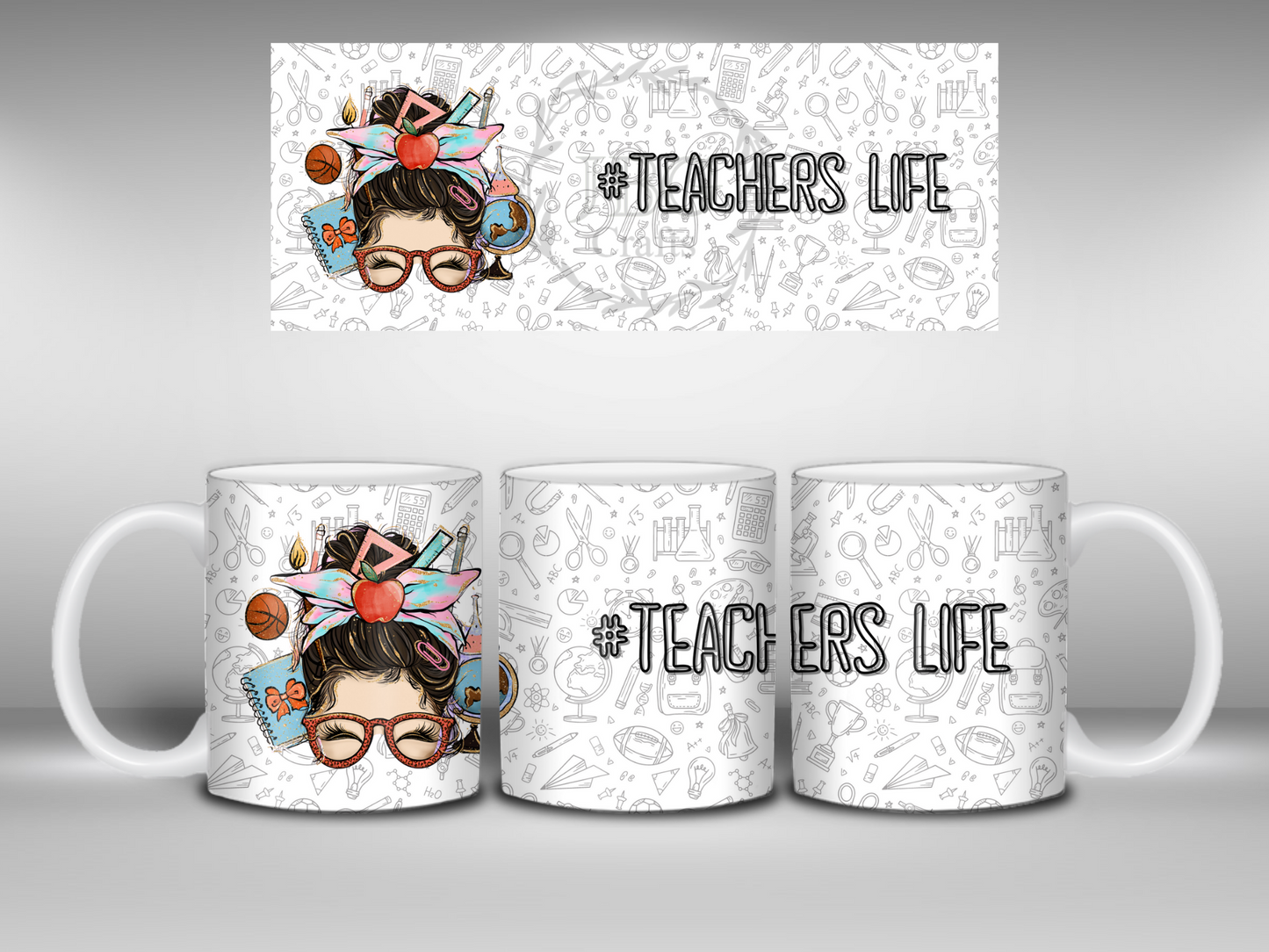 11oz Ceramic Mug With #Teachers Life Design