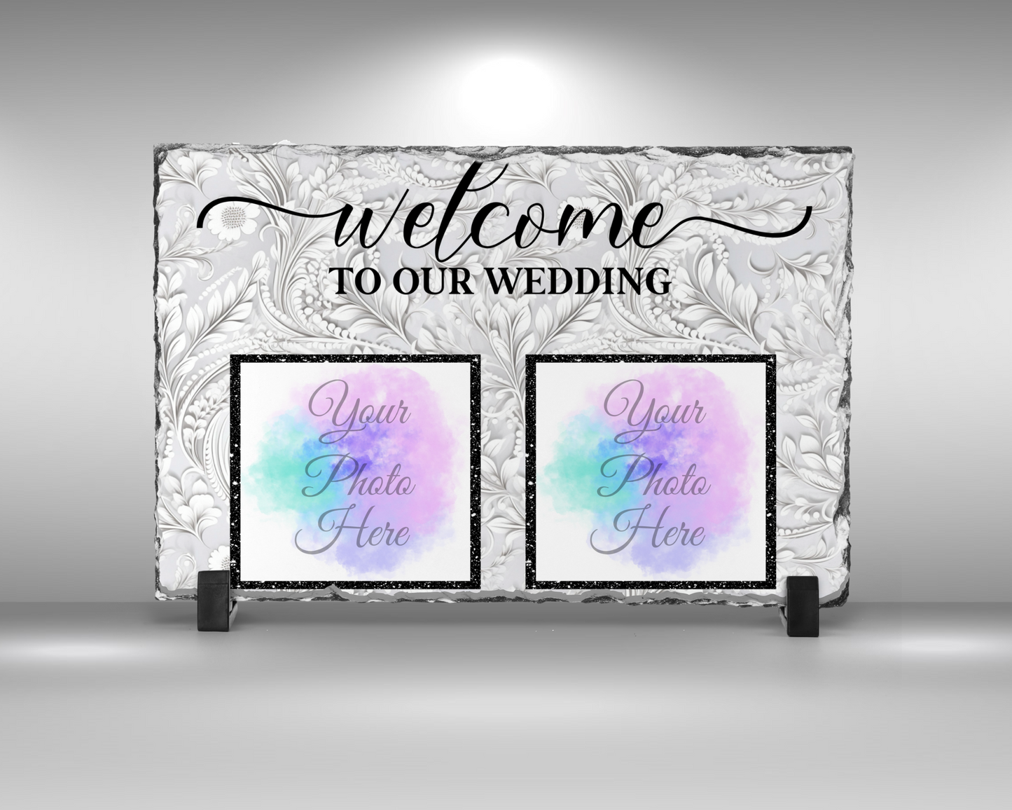 Welcome to Our Wedding Rectangle Slate 15 cm x 20 cm