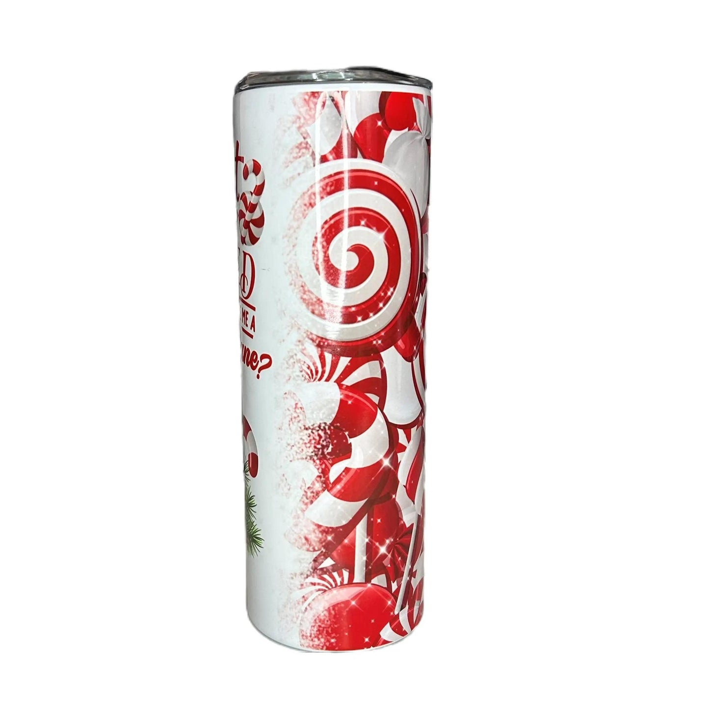 20 oz Skinny Tumbler Sweet But Twisted Candy Cane Bottle Drinkware