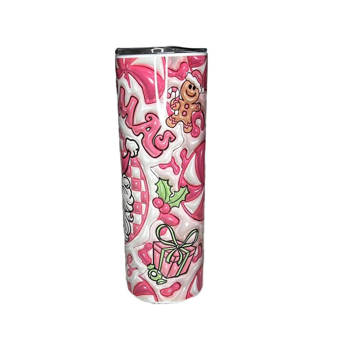 20 oz Skinny Tumbler Christmas Vibes Drinkware Flasks