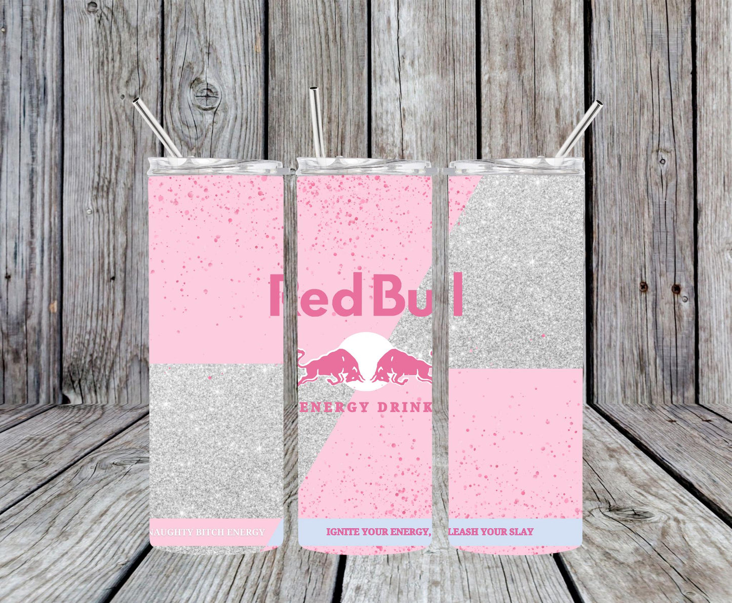 20oz skinny tumbler pink redbull Drinkware Flasks