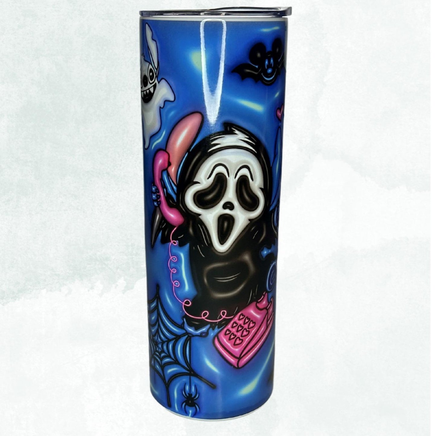 20 oz Skinny Tumbler Stitch Ghostface Bottle Drinkware