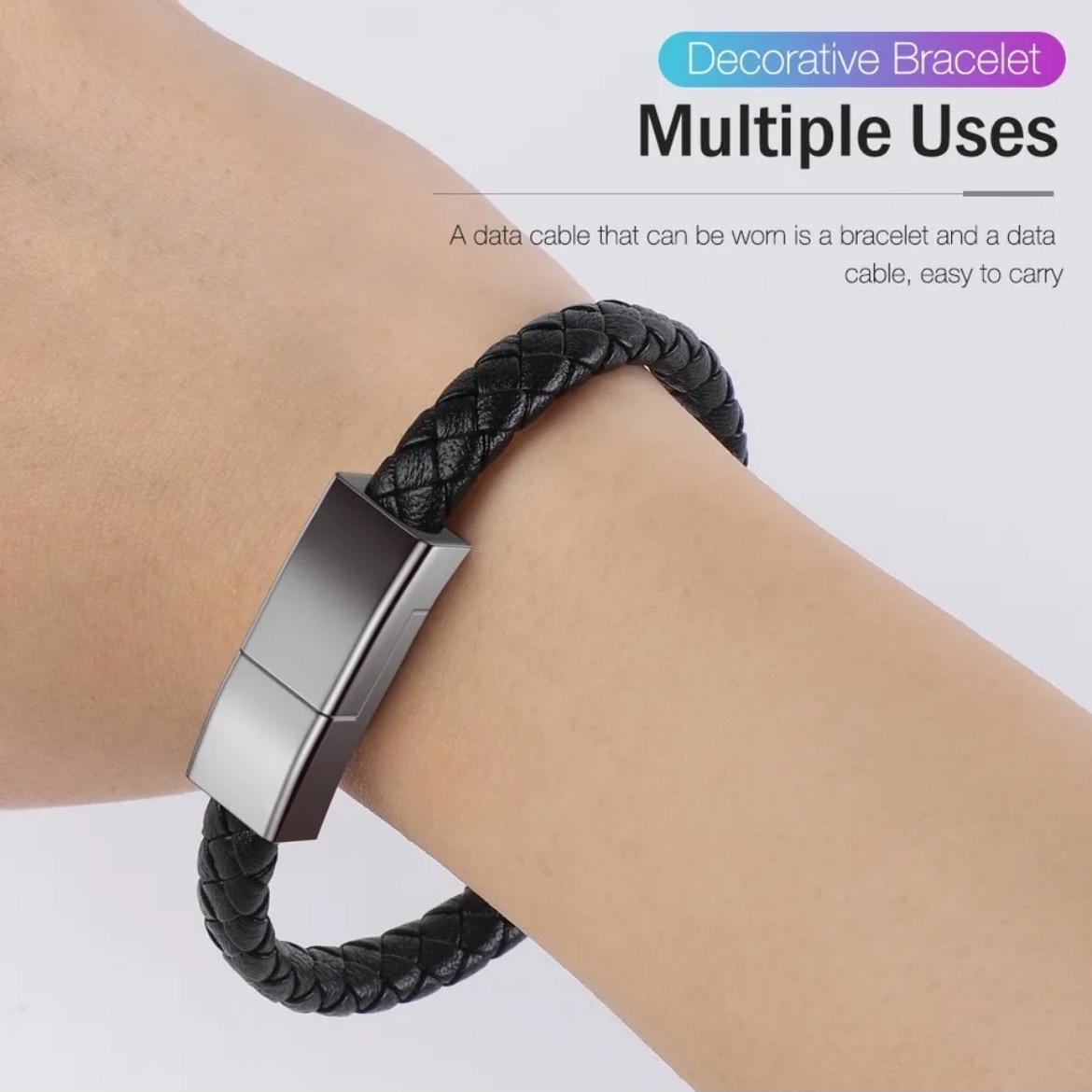 Portable bracelet Fast charging cable suitable for iPhone 11 12 13 14 Pro Max Samsung Huawei Xiaomi USB Micro Type-c Data Line Cellphone Smartphone