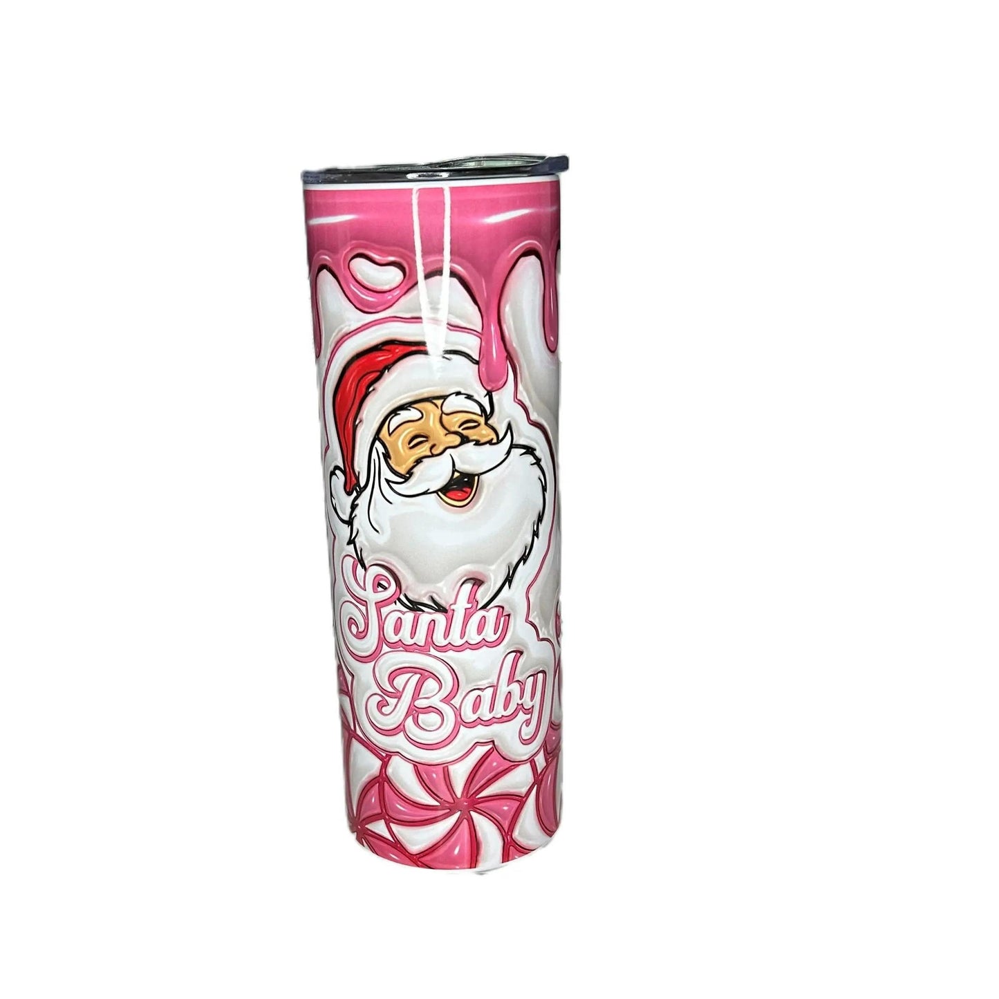 20 oz Skinny Tumbler Santa Babe Drinkware Flasks