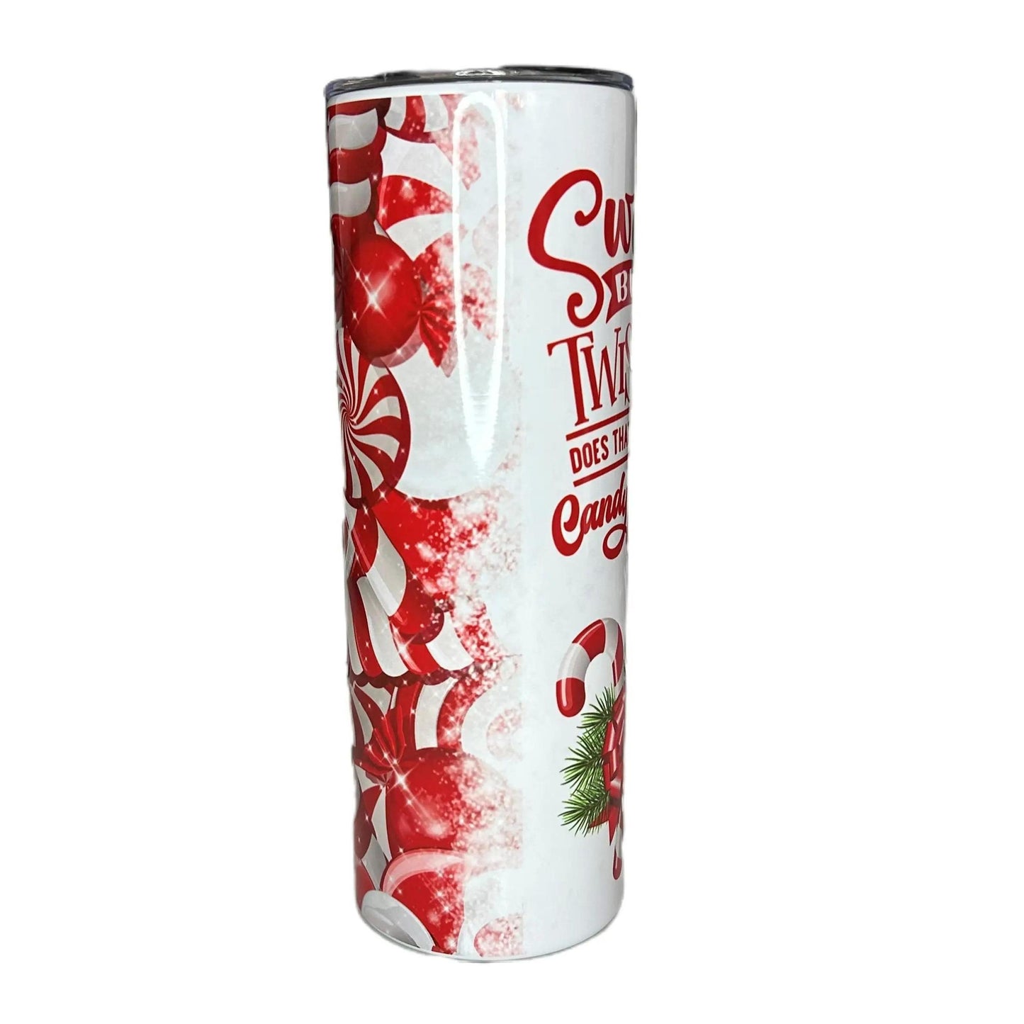 20 oz Skinny Tumbler Sweet But Twisted Candy Cane Bottle Drinkware